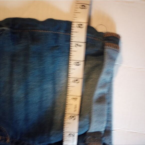 Vanilla star girls bibbed overall shorts with button accent and cuffed hem SZ 10 - Picture 8 of 8